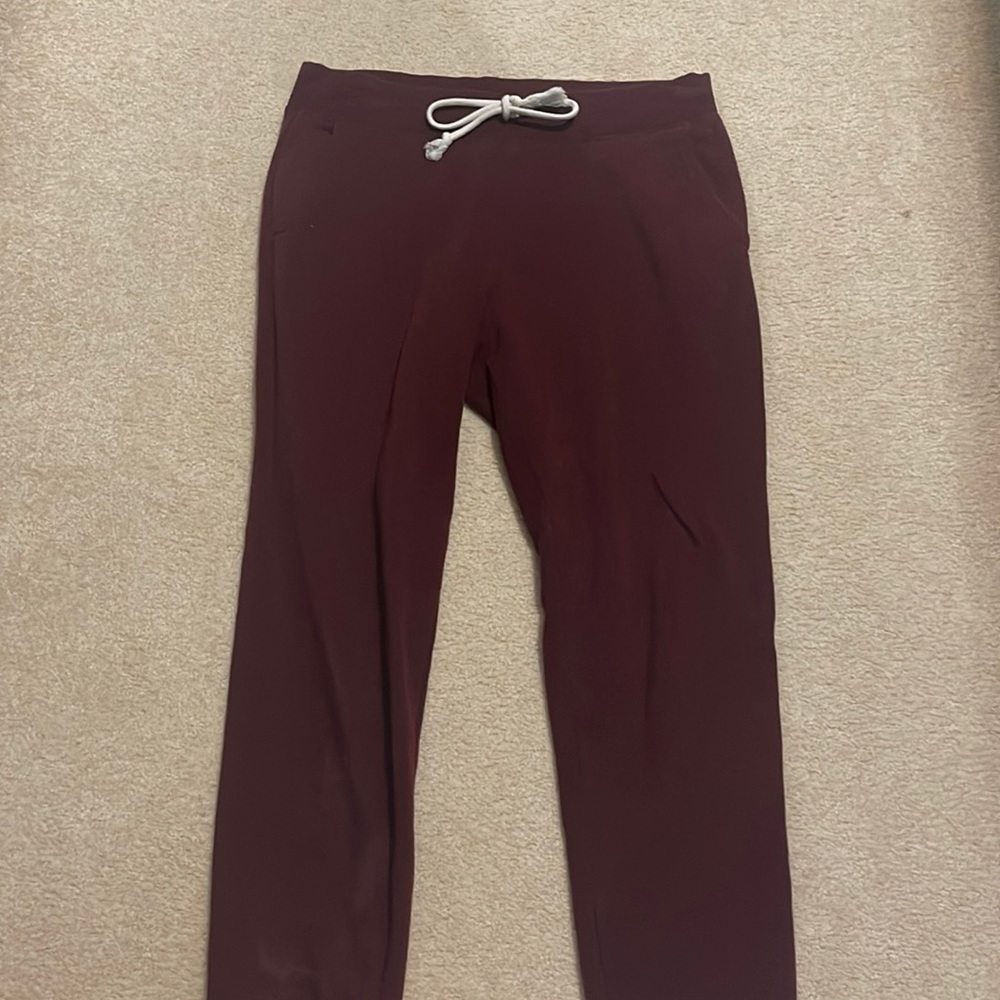 Red jogger pants